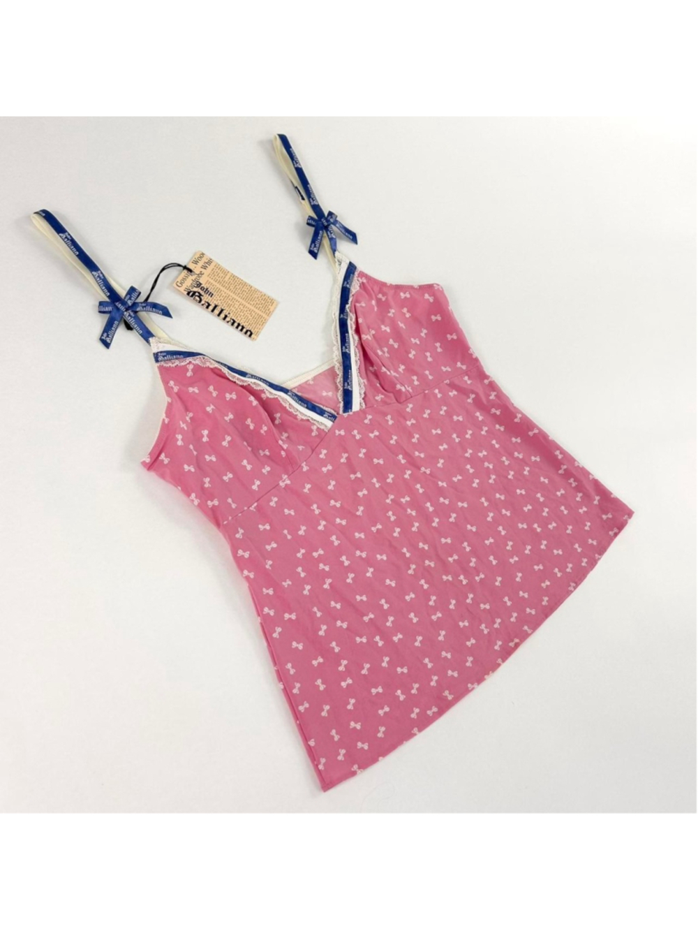NWT vintage Galliano pink cami tank top